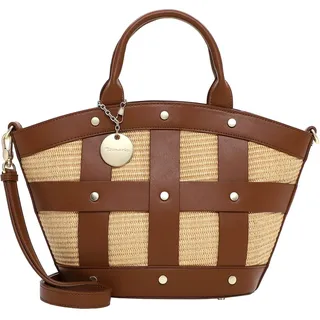 Shopper TAMARIS "Shopper TAS Kirsti", Damen, Gr. B/H/T: 37cm x 23cm x 12cm 0, braun (cognac 700), Polyurethan, Taschen Shopper