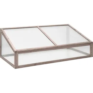 The Living Store Gewächshaus Grau 110x58,5x39 cm Tannenholz - Grau