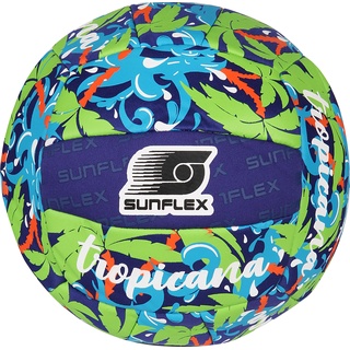 Sunflex® Neopren Zubehör Beach und Funball Tropical Wave Größe 5 | Volleyball weich und leicht für den Strand und das Wasser | extrem robust und für Jede Altersgruppe...