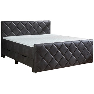 home24 Boxspringbett Anthrazit - 180x200 cm