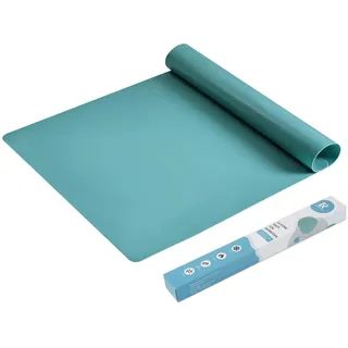 KitchenRaku Große Silikonmatte, Rutschfeste Tischunterlage, Hitzebeständige Antihaftmatte,Silikon Unterlage Antihafte Tischmatte Arbeitsmatte Thekenmatte (Morandi-Grün, 60x40x1.2cm)