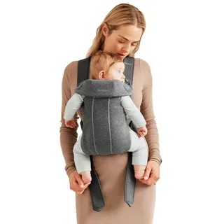 BabyBjörn Babytrage Mini, 3D Jersey, Dunkelgrau