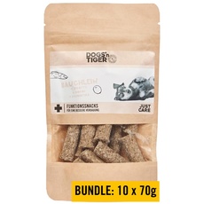 Dogs'n Tiger – “Bäuchlein” Hunde Snack für eine bessere Verdauung – artgerechte Hundeleckerlis mit Sprotte, Kokos & Synbiotika – ohne Zucker, Getreide & künstliche Aromen (10 x 70g)