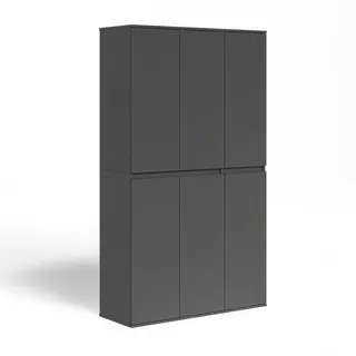 Vicco Kleiderschrank Claus 111 x 191,5 x 40 cm Grau