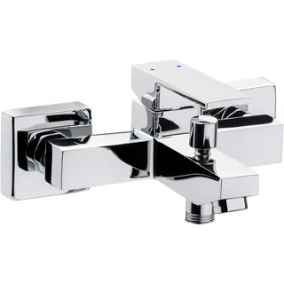 Cornat Bade-Einhebelarmatur "Sintra" - Hochwertiger Messingkörper - verchromt - 1/2 Zoll Brauseabgang / Einhebelmischer zur Wandmontage / Wannenbatterie / Badewannen-Armatur / SIN2