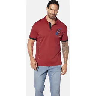 Poloshirt JAN VANDERSTORM "Poloshirt ARKHOLM", Herren, Gr. 4XL, rot, Obermaterial: 100% Baumwolle CO., Shirts Poloshirt