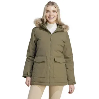 adidas Women Hooded Fur PA olive strata (AETE) S