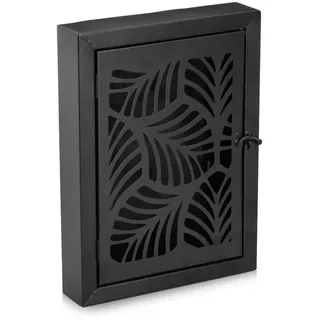 Zeller Schlüsselkasten Leaves 30 x 22 x 5 cm Schwarz
