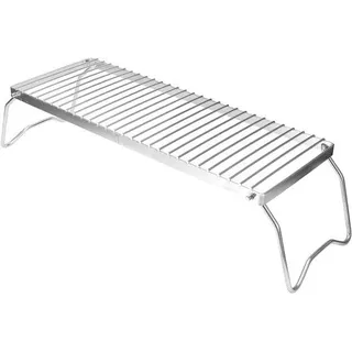 Klappgrill mit Beinen, tragbar, Edelstahl, ideal für Camping