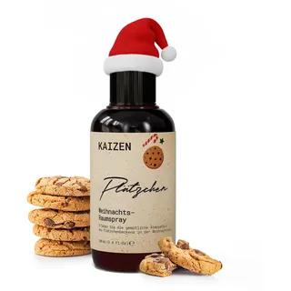 Kaizen® Duftspray Weihnachten – Cookie Christmas Raumduft 100ml - Raumspray Weihnachtsduft mit Vanille & Karamell - Weihnachtsspray für gemütliche Winterstimmung