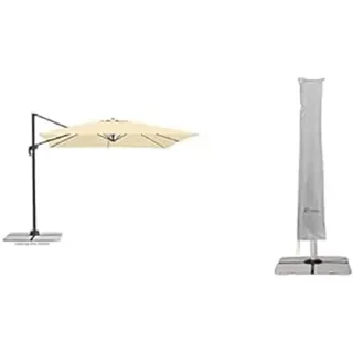 Schneider Rhodos Junior 270x270 ecru + Protective sleeves for hanging parasols up to 350 cm and 300x300 cm