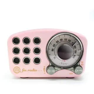 Mini Bluetooth-Lautsprecher Retro-Design und Radio-FM R919-B Pink