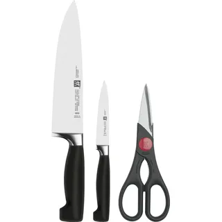 ZWILLING Vier Sterne Messerset 3 tlg. (35055-000) - Schwarz, Silber