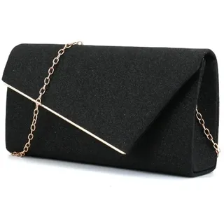 TOFBS Damen Clutch Kettentasche Elegant Umschlagtasche Tasche Abendtasche Crossbody Klein Handtasche Für Hochzeit Party Bankett Feiertage Brauttasche Schwarz