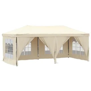 vidaXL Partyzelt Faltbar mit Seitenwänden Creme 3x6 m - Creme