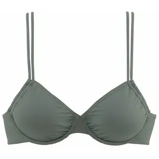 LASCANA Bügel-Bikini-Top Damen oliv Gr.38 Cup D