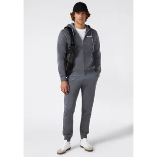Jogginganzug CHAMPION "SPORTWEAR SWEATSUITS Standard Fit", Herren, Gr. S (44/46), fgy, fgy, clbl, Obermaterial: 55% Baumwolle, 45% Polyester, Sportanzüge Jogginganzug, für sportliche Aktivitäten und Freizeit, zweiteiliges Set