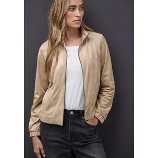 STREET ONE Lederimitat-Blazer mit Taschen und Stehkragen