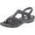Riemchensandale Damen Schwarz 36