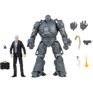 Marvel Legends Series 15 cm große Obadiah Stane und Iron Monger Figuren 2er-Pack, Infinity Saga, Premium-Design und 8 Accessoires, F0218, Multi