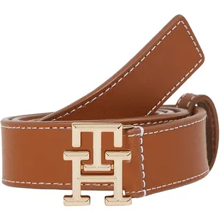 Tommy Hilfiger Ledergürtel »TH LOGO 2.5 cm breit« Eleganter Gürtel mit TH-Logoschnalle, braun