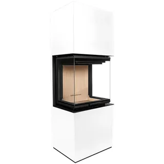 A.caminetti Premiumkaminofen SCANDINAVIAN 50 S weiss - 9kW Sichtglas zum schieben - Weiß