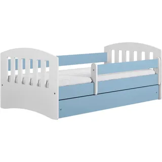 Raumhirsch Furniture Kinderbett Classic mit Schublade ohne Matratze Blau 90/65/144 , Holzwerkstoff , Rechteckig , 80x140 cm , Babymöbel & Kindermöbel, Kinderzimmer & Jugendzimmer, Kinderbetten
