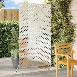 vidaXL Garten-Paravent 100 x 50 x 180 cm Grau Stahl