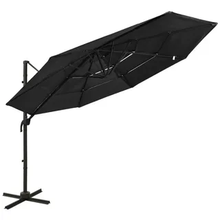 vidaXL Sonnenschirm 300 x 300 cm Schwarz
