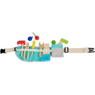 My Baby Lou Kinderwerkzeugset , Blau, Gelb, Grün, Naturfarben, Rot , Holz, Textil , 10-teilig , Kiefer , massiv, Sperrholz , 42.5 cm , EN 71 , Spielzeug, Holzspielzeug