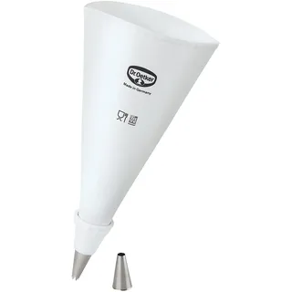 Dr. Oetker 1975 Profi 3-teilig, Set, bestehend aus Spritzbeutel mit 2 Tüllen und Universaladapter, Spritz Beutel, Spritztüllen, Garniertülle, L 34 x 10 x 0, 3 cm, 3 Einheiten