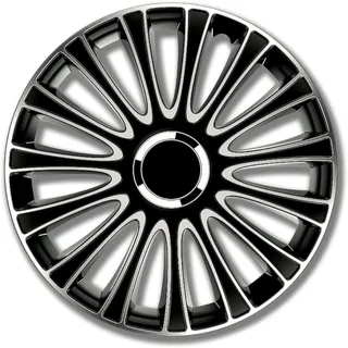 PETEX Radkappe 14" Zoll Radzierblenden Satz Radblende schwarz/silber RB543514