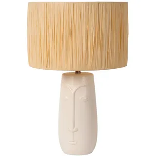 Lucide Tischleuchte , Weiß , Keramik , zylindrisch , 36x56x36 cm , RoHS, Reach, Europäischer Sicherheitsstandard , mit Schalter, kabellos , Lampen & Leuchten, Innenbeleuchtung, Tischlampen, Tischlampen