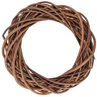 Ideen mit Herz Weidenkranz | Ø 30 cm, 6 cm hoch | ungeschälte, dunkelbraune Zweige | Ideal als Türkranz, Dekokranz, Holzkranz, Osterkranz, Bastelkranz