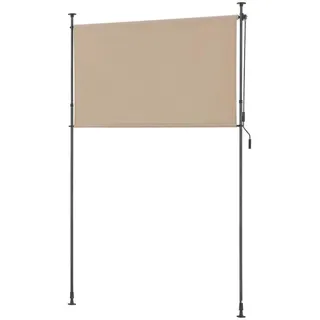 [pro.tec]® Außenrollo 200 x 270 cm Beige Metall 2 St.