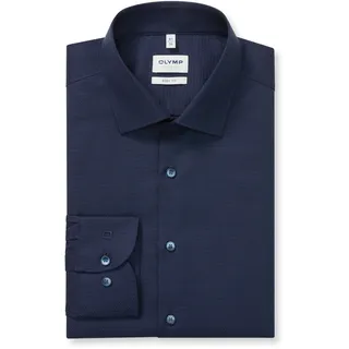 OLYMP Businesshemd »Level 5« Body Fit, New York-Kentkragen, modisches Muster, blau