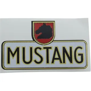 Aufkleber Schutzblech "Mustang" 58x35 mm für Mustang Cross Special B TT Super Mamba