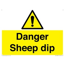 Danger Sheep Dip Schild – 200 x 150 mm – A5L