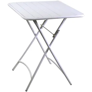 KLAPPTISCH WEIß 80X80 CM H 72 CM AUS METALL MOD. ROVIGO