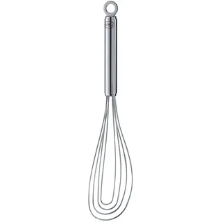 Rösle Tellerbesen, hochwertiger Rührbesen für geringe Mengen in flachen Gefäßen, Edelstahl 18/10, spülmaschinengeeignet, 22 cm, Silber