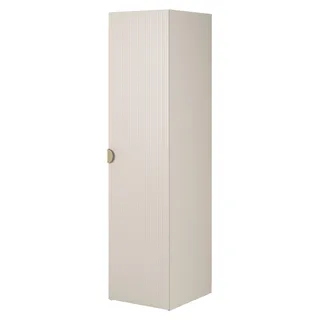 Selsey Moonir - Kleiderschrank 1-türig mit Regalen, 50 cm, greige - Taupe