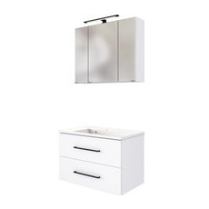 Held Möbel Waschtisch-Set Rom 80 cm x 64 cm x 47 cm Weiß-Weiß