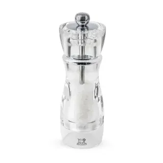 Peugeot VITTEL Salzmühle, Acryl, Transparente Mühle für eine besonders feine Mahlkörnung, Größe: 16 cm