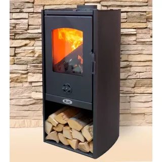 Blist EEK A Kaminofen Holz Ofen Holzofen 6,4 kW Kamin Polar Dauerbrandofen Werkstattofen Schwedenofen Hüttenofen Heizofen