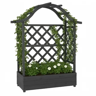 Mendler Hochbeet HWC-P66 138 x 110 x 44 cm Grau