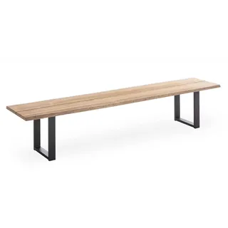 Baumbank Solid Profilkufe anthrazit - 220 cm