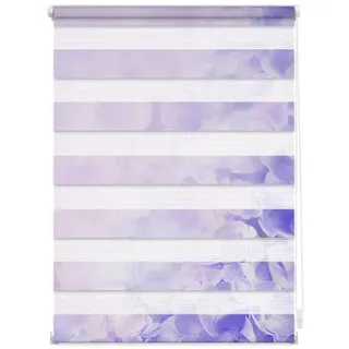 Duo Rollo / Doppelrollo Klemmfix 70 x 150 cm hortensie/lila