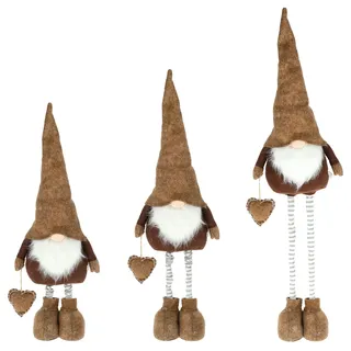 CREOLOGIC XXL-Wichtel Figur 120 cm · Wichtel Teleskopbeine · Weihnachtsdekoration Wichtel · Nordic Wichtel · Deko Wichtel · Dekorationsfiguren · Weihnachtswichtel Mann · Gnom (Wichtel Braun)