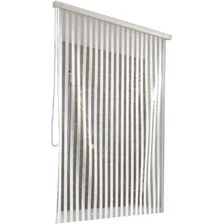 KLEINE WOLKE Duschrollo 128 x 240 cm weiß mit Streifen