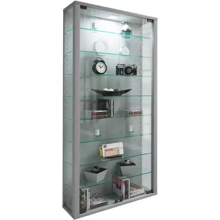 VCM Standvitrine Lumo Maxi 59 x 18 x 0 cm Silber